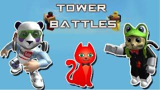 Red Cat и КоПанда в ТОВЕР БАТЛС  Roblox Tower Battles (2 ютубера)