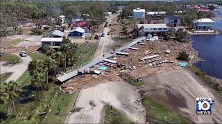 Helene's aftermath: Drivers line up for aid in Perry