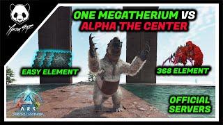 ALPHA THE CENTER - Broodmother & Megapithecus VS ONE Megatherium | ARK: Survival Ascended