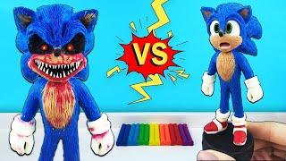 Scary SONIC EVIL form. Exector ► the hero of the game Sonic.exe / Sculpt figures from plasticine