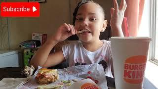 BURGER KING MUKBANG W/AZLIN |  #kidmukbang #burgerking