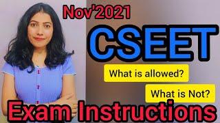 CSEET Exam Instructions ️What is allowed? What is not?‍ #cseet #cspriyapal #companysecretary