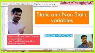 Static and Non Static Variables in Java | How to call Static and Non Static variable in Java