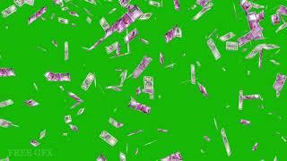 ruppes falling| raining money green screen video