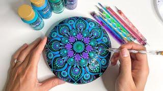 "Enchanted Forest" Color Palette | Dot Art Mandala Painting | Thoughtful Dots | Tutorial