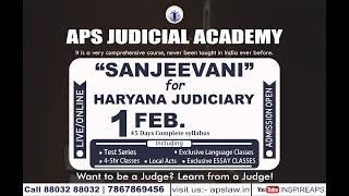 Haryana Judiciary Exam 2021: Cut-Off, Paper Pattern & Syllabus | HJS 2021 | APS Judicial Academy