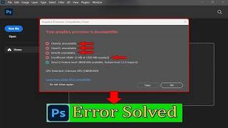 your graphic processor is incompatible photoshop 2024 | how to enable graphic processor in photoshop