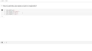 How to add title labels to plots in matplotlib ?