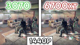 Rainbow Six Siege RTX 3070 vs Radeon 6700 XT - 1440p High Settings Benchmark