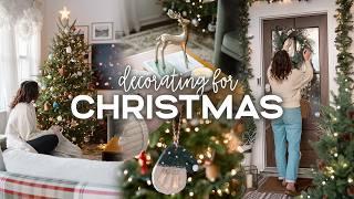 DECORATING FOR CHRISTMAS  | DIY Ornaments, Visiting A Christmas Tree Farm & Decorating The Porch