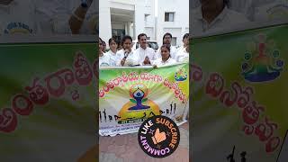 yoga day celebration #@ haritha kakathiya @#yt@# shorts