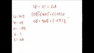 1D Kinematic Motion Practice Problem - How to Choose the Correct Formula