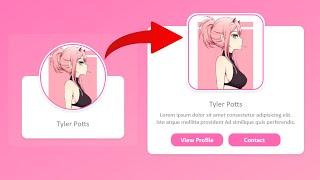 Build an ANIMATED Profile Card in HTML & CSS | Beginner Tutorial