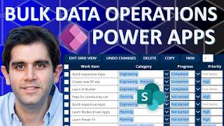 Power Apps Bulk Data Operations | Create, Update, Delete, Copy & Import | SharePoint List