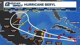 Hurricane Beryl heads for Jamaica on Wednesday as a category 4 storm