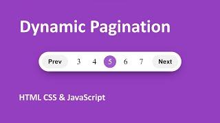 Dynamic Pagination in JavaScript | JavaScript Pagination.