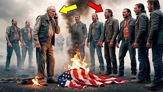 Outlaws Burn An Old Veteran's Flag, Until He Makes Shocking Phone Call