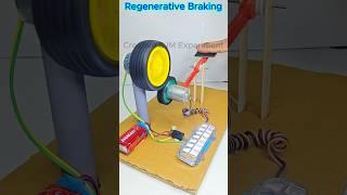 Braking Power Generation • Dc Motor | #dcmotor #tech #youtubeshorts #motor #dcmotorproject