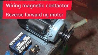 how to wiring magnetic contactor in reverse forward ng electric motor#09075850994