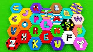 Alphabet Lore A to Z – Looking for SLIME With Mini Hexagon Colorful Mixed ! Satisfying ASMR Videos