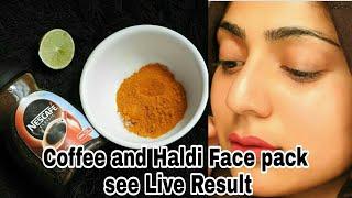 Coffee And Haldi Face pack For Instant Glowing skin || Live result || Skin care || Face pack