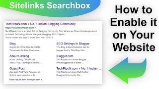 "Sitelinks Searchbox" How to Enable This Schema on your Blog/Site