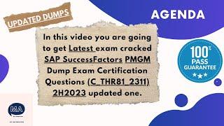 SAP SuccessFactors PMGM Latest Exam Cracked Exact 80 Questions THR82_2311 2H2023 updated Dumps @SAP