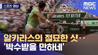 [스포츠 영상] 알카라스의 절묘한 샷‥'박수받을 만하네' (2023.06.10/뉴스데스크/MBC)