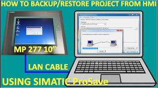 How to backup and restore project of HMI MP277 10" touch using LAN cable