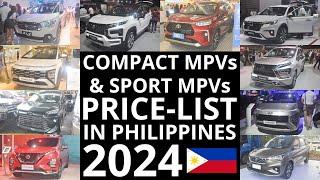 Compact MPVs & Sport MPVs Price-list in Philippines 2024 | Xpander Cross, Stargazer X, Veloz & More