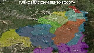 Mapa de Turnos Racionamiento en Bogotá 