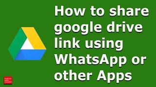How to share google drive link on whatsapp | How to share a file on google drive