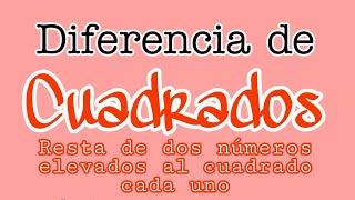 Factorización por DIFERENCIA DE CUADRADOS