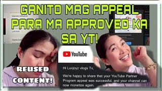 GANITO MAG APPEAL SA REUSED CONTENT PARA MAMONETIZE! #reusedcontent #appeal  #how #tutorial #tips