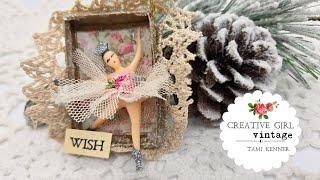 How to make a Ballerina WISH Ornament CHRISTMAS IN JULY Project #2 Tutorial #vintageinspired