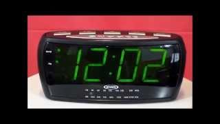 JENSEN JCR-208 Large Display AM/FM Alarm Clock Radio