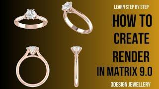 ||RENDER IN MATRIX 9 || RENDERING TUTORIAL || Rhino 3D || Jewellery Cad Design || Tutorial