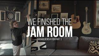 We finished the jam room! Garage renovation 3/3 - Vlog #270