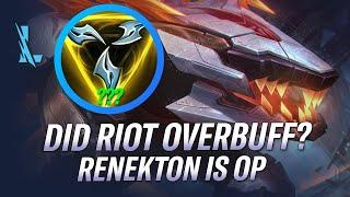 DID RIOT OVERBUFF RENEKTON?! BROKEN MID & TOP LANER! RENEKTON GAMEPLAY | RiftGuides | WildRift