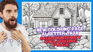 Create your COLORING PAGE in MINUTES with 2 CLICKS - with New Free AI BETTER than MIDJOURNEY #kdp