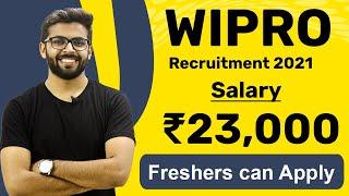 WIPRO Recruitment 2021 | Freshers can Apply  | Salary₹23,000 | Jobs in private company | jobs 2021