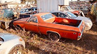 BARN FINDS| Junkyard 1969 SS396 4 Speed El Camino Part 1