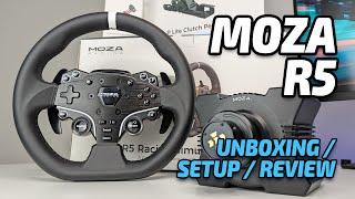 Hello MOZA R5, Goodbye Logitech G29! | MOZA ES Wheel Unboxing ASMR, Setup & First Impressions