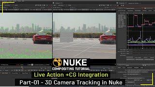 CG Live Action Compositing  - Live Action CG Integration | Part 01 | 3D Camera Tracking in Nuke
