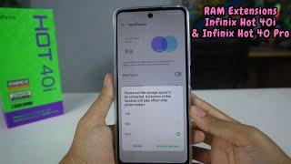 How To Add/Enable RAM Extensions On Infinix Hot 40i & Infinix Hot 40 Pro