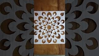 DIY Rangoli Stencil | Easy Rangoli Paper Cutting | Paper Rangoli #shorts