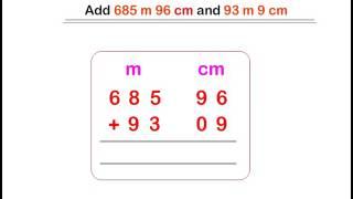 Addition - Metres and Centimetres