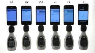 Speaker Volume Test: iPhone 2G vs. 3G vs. 3GS vs. 4 vs. 4S vs. 5