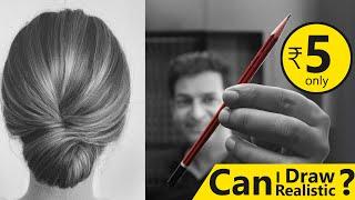 Can we draw Realistic Drawing with ₹5 Pencil? | Best Pencil for Commission Work | Cheap Best Pencil