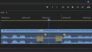 Eliminate popping sound at cuts (Premiere Pro, Sped up clips, Audio transition)
